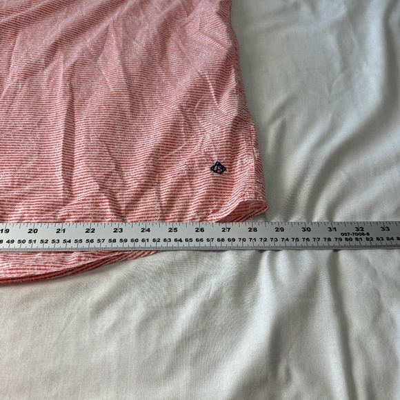 Point Zero Men's‎ CLASSIC FIT GOLD Short Sleeve Button Up Shirt Peach/White 2X - Picture 13 of 14